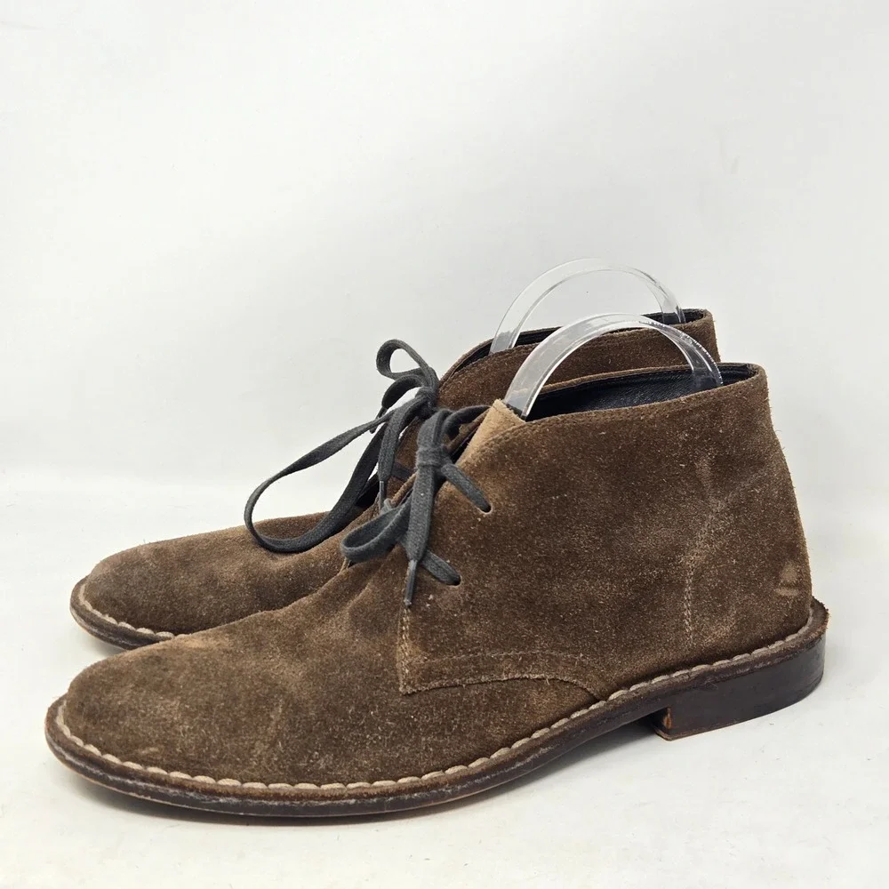 Aston Grey Collection Mens Brown Suede Chukka Desert Boots Size 8.5